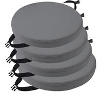 Galette de Chaise Rond en Cuir PU Imperméable - Coussin de Siège Antidérapant et Détachable - Mousse Mémoire 30/35/40/50cm - Usage Intérieur/Extérieur Bureau,Cuisine,Jardin,Salon(Color 1,4pcs 40X40X3c