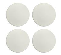 Galette de Chaise Ronde 40cm Lot de 4,Coussin D'Assise Mémoire de Forme,Doux Epais Cuir Coussin De Siège,Antidérapant Cuisine Coussin de Chaise Intérieur (Size:Set of 4,Color:Blanc)
