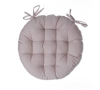 Galette de chaise \"" \"" ronde beige D38cm - createur d\'interieur