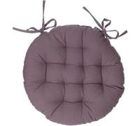 Galette de chaise ronde - D 38 cm - Marron taupe