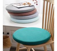 Galette de Chaise Ronde Déhoussable 35cm Bleu clair