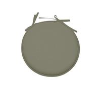 Galette de chaise ronde en polyester gris souris