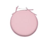 Galette de chaise ronde en polyester rose poudre