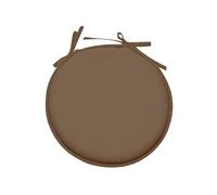 Galette de chaise ronde en polyester taupe