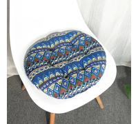 Galette de Chaise Ronde Ethnique 50x6cm Rouge