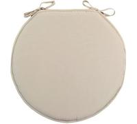 Eminza Galette de chaise ronde STOF 40 x 40 cm polyester ton lin