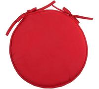 Galette de chaise ronde - Nelson - Rouge griotte - 37 cm - 100% polyester - Intérieur