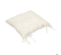 Atmosphera Galette de chaise Soana bouclette blanc ivoire 38x38 cm