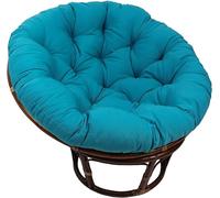 Galette de chaise suspendue pour chaise de jardin douce et épaisse imperméable Bleu paon 120 x 120 cm Idéal pour se détendre et se détendre