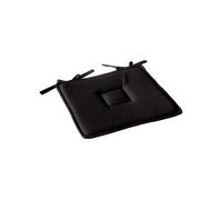 - Galette de chaise uni effet Bachette - 40 x 40 cm - Noir