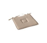 - Galette de chaise uni effet Bachette - 40 x 40 cm - Taupe