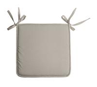 Galette de chaise unie aux multiples couleurs Beige 38x38 cm