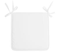 Galette de chaise unie aux multiples couleurs Blanc 38x38 cm