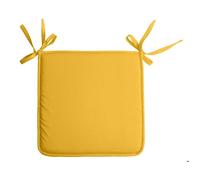 Galette de chaise unie aux multiples couleurs Jaune 38x38 cm