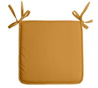 Galette de chaise unie aux multiples couleurs Jaune Curry 38x38 cm
