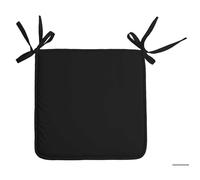 Galette de chaise unie aux multiples couleurs Noir 38x38 cm