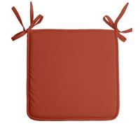 Galette de chaise unie aux multiples couleurs Terracotta 38x38 cm