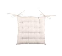 Galette de chaise unie en 16 points Beige 40x40 cm