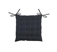 Galette de chaise unie en 16 points Gris Foncé 40x40 cm