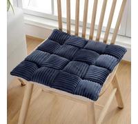 Galette de Chaise Velours Bleue Minuit