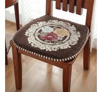 Galette de Chaise Vintage Florale marron 42x44x4cm