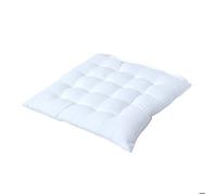 HOMESCAPES Galette de Chaise 40x40 cm, Coussin de Chaise en Coton, Coloris Blanc