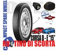 Galette De Secours 15" 4 Trous Pour Opel Corsa D E Avec Cric Clé Sac