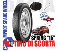 Galette De Secours 15" Dacia Spring Cric Offert + Clé Sac Linea Eco SS