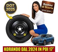 Galette De Secours 17" Kgm Korando Recente 5 Trous R17 DOT 25 NEW