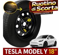 Galette de secours 18" Pour TESLA MODEL Y Neuf Original Kit d’urgence Noir