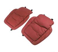 Galette de siège de voiture en cuir nappa pour rangée avant - Respirant pour l'été et l'hiver (rouge)
