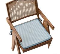 Galette de siège en rotin tissé PE pour voitures et chaises de bureau avec design respirant et dessous en silicone antidérapant (bleu)