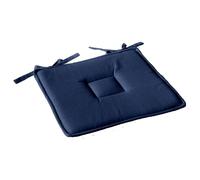 Enjoy Home - Galette de chaise uni effet Bachette - 40 x 40 cm - Bleu Marine Bleu foncé