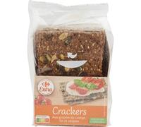 Galettes Croustillantes aux Graines de Courge, Lin et Sésame, à la Farine Complète, 175 g - Source de Fibres pour Petit Déjeuner Équilibré - Lot de 3