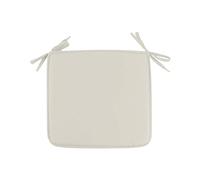 Galettes de Chaise exterieur Unies carrées, Coussins pour chaise avec Rubans 40x40cm,Galettes Chaise de Cuisine,Coussin salon pour Intérieur&Jardin,tissu polyester,rembourrages en éponge (Blanc)