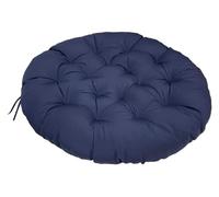 Galettes de chaise rondes imperméables pour chaises à bascule d'extérieur - 40 x 40 cm - Galettes confortables en polyester (bleu marine) - Parfait pour les chaises hamac et terrasse en fourrure