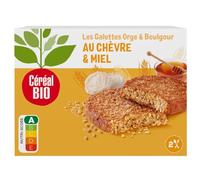 Galettes orge, boulghour & chèvre miel bio CEREAL BIO - les 2 galettes de 100 g Lot De 4 - Par Lot
