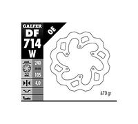 galfer Disque de Frein Wave fixé df714 W