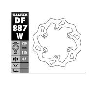 galfer Disque de Frein Wave fixé df887 W