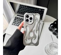 Galful Coque en Silicone pour iPhone 14 Housse Protection Militaire Galvanique Étui de Protection Antichoc avec Coins Renforcés Dissipation Chaleur Case Anti-Rayures Mince Cover-Argent givré