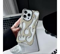 Galful Coque en Silicone pour iPhone 14 Housse Protection Militaire Galvanique Étui de Protection Antichoc avec Coins Renforcés Dissipation Chaleur Case Anti-Rayures Mince Cover-Argent