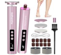 GalhanEhe Rapeuse Pieds Électrique, Épilateur Rechargeable 3 en 1, Kit de Pédicure et Manucure, Outil de Pédicure pour le Soin des Pieds et des Ongles ( Rose)