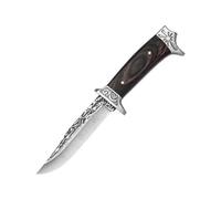 Galica Couteau de chasse lame fixe avec étui Nylon, Cadeaux Homme, idéal camping,extérieur, collection