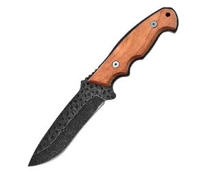 Galica Couteau lame fixe- etui nylon- Lame acier 3CR13- fourreau nylon inclus-
