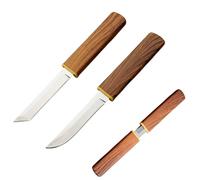 Galica Couteau pique nique, bateau, randonnée 2 couteaux en 1- gain de place, etui fermé = Sécurité Lames arrondies standard