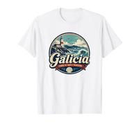 Galice Espagne Cape Sileiro Phare Côte Nord T-Shirt Graphique avec Valeur