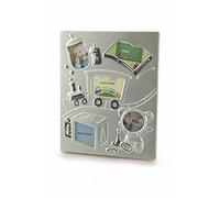 Galileo Casa 2168087 Cadre Photo Enfant 5 Photos, Silver Plated, Acier/Argent, 1 x 23.5 x 28.5 cm