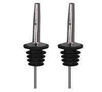 Galileo Casa 2192479 Lot de 2 bouchons de bouteille acier et plastique, argent