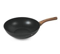 Galileo Casa 2192515 Wok forgé INT. Caoutchouc Shiny m/noir dm32 cm, aluminium