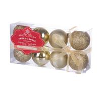 Galileo Casa 2411392 Boules de Noël, Or, Plastique, 5 x 5 x 0,1 cm